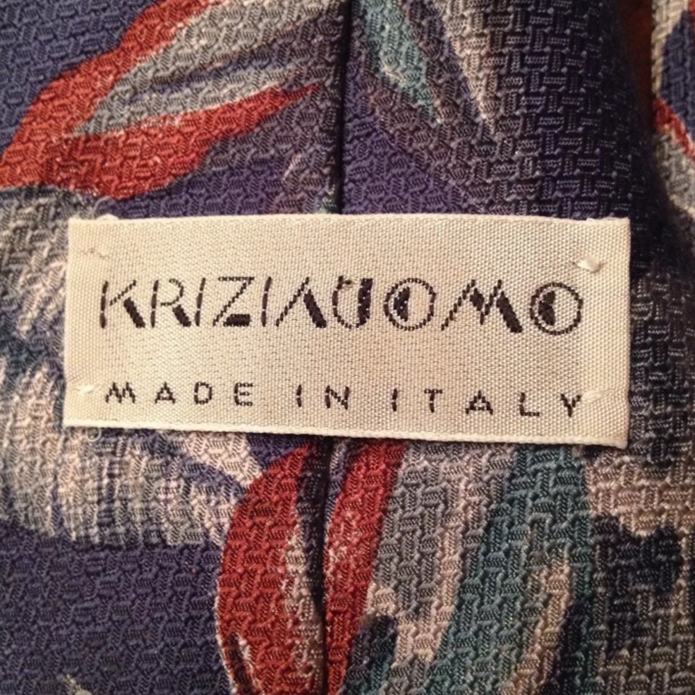 KRIZIA Vtg RARE Collector Giraffe Safari Tie Italy
